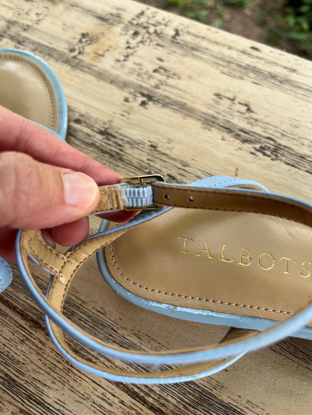 Talbots Gladiator Blue Leather Strappy Flat Sandals ๐ without ๐ฆ - Picture 11 of 11